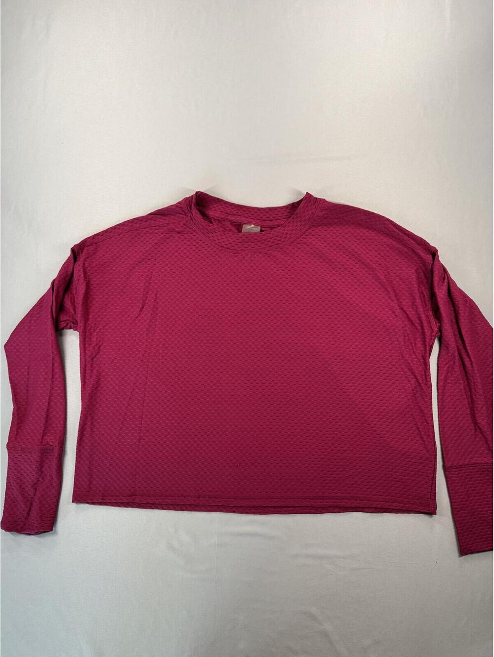 Calia | Large | Magenta Waffle Long Sleeve